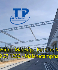 BÁO GIÁ THI CÔNG LẮP ĐẶT ,MÁi hiên,mái che bạt kéo, mái thả ,tại vi síp1 bình dương , mái che tam phát